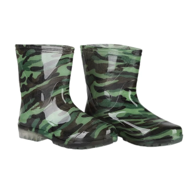 Yellow Pvc Plastic Safety Working Boot Work Soft Guzu Waterproof Rain Boots