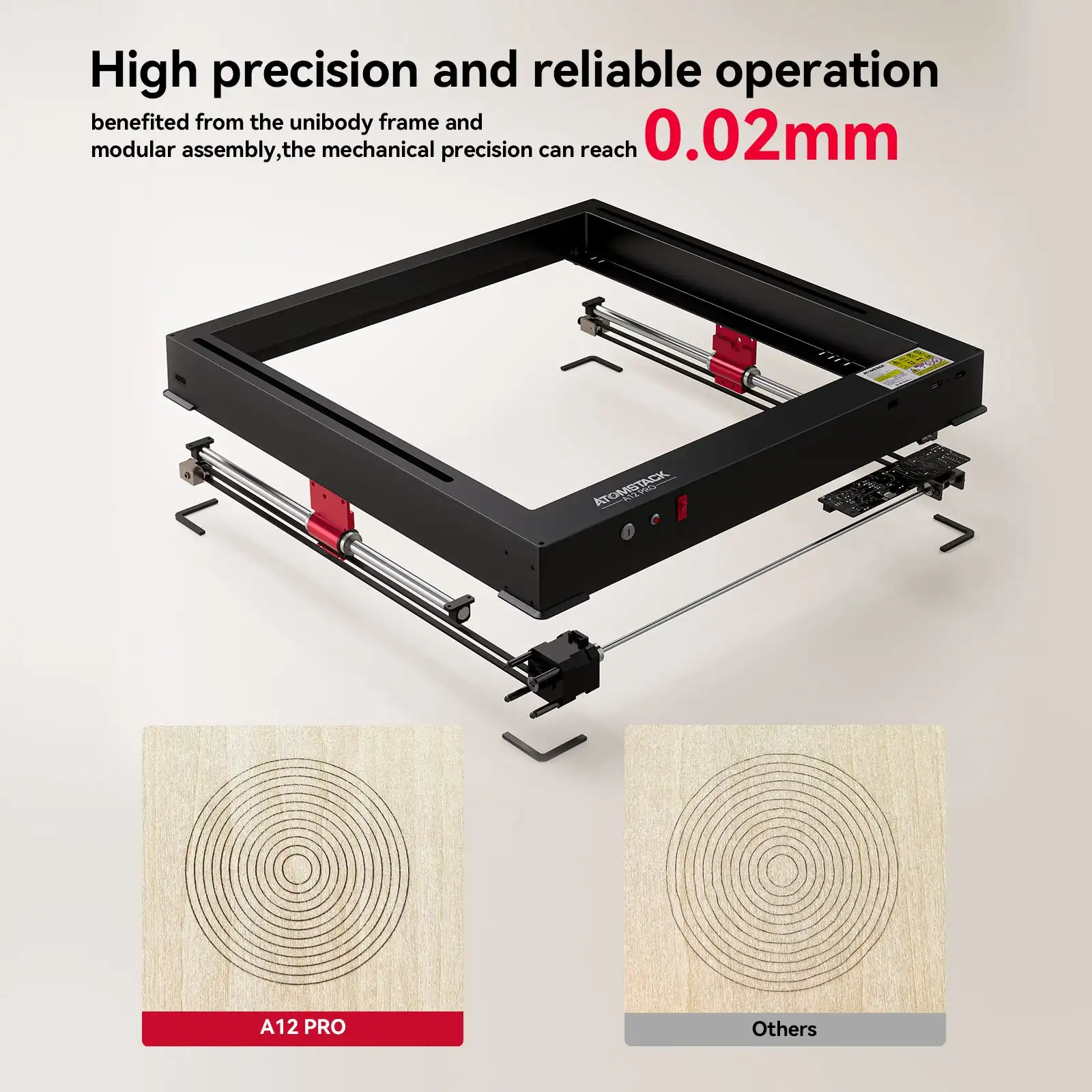 ATOMSTACK A12 X12 PRO 12W Laser Engraver 600mm/s High Speed Unibody Open-Frame Free Installation Laser Engraving Machine