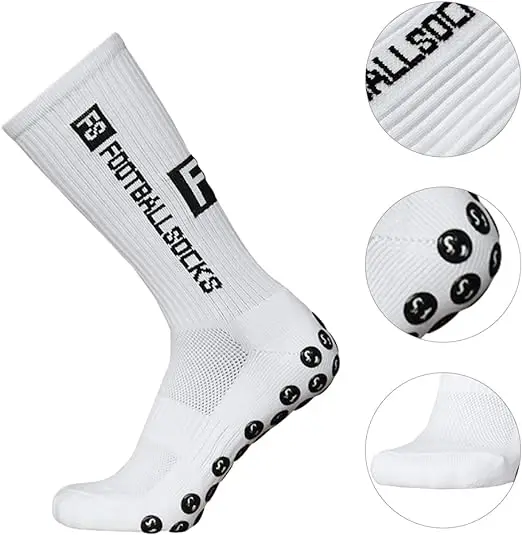 Football compression soccer cotton Men Sports Sock custom sock logo grip anti slip Basketball athletic calcetine white wholesale