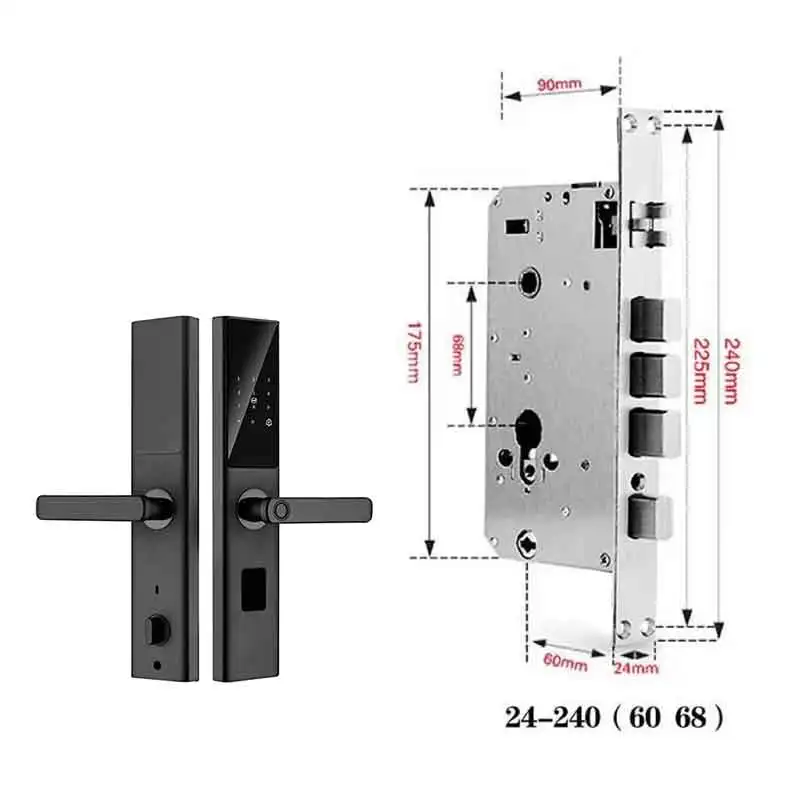 Modern Design Cerraduras Tuya Smart Lock Digital WiFi App Controlled Aluminum Fingerprint Door Lock
