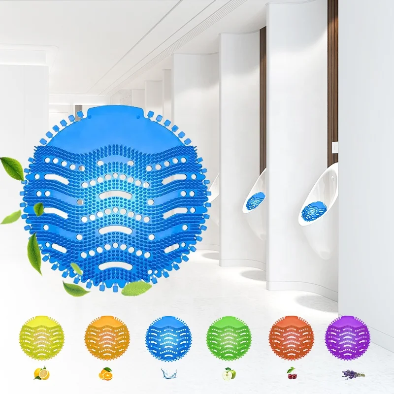 Manufacturer Urinal Screens Deodorizer 18cm Urinal Mats Custom Logo Anti-Splash Mats Mans Toilet Urinal Pad Wave For Toilet