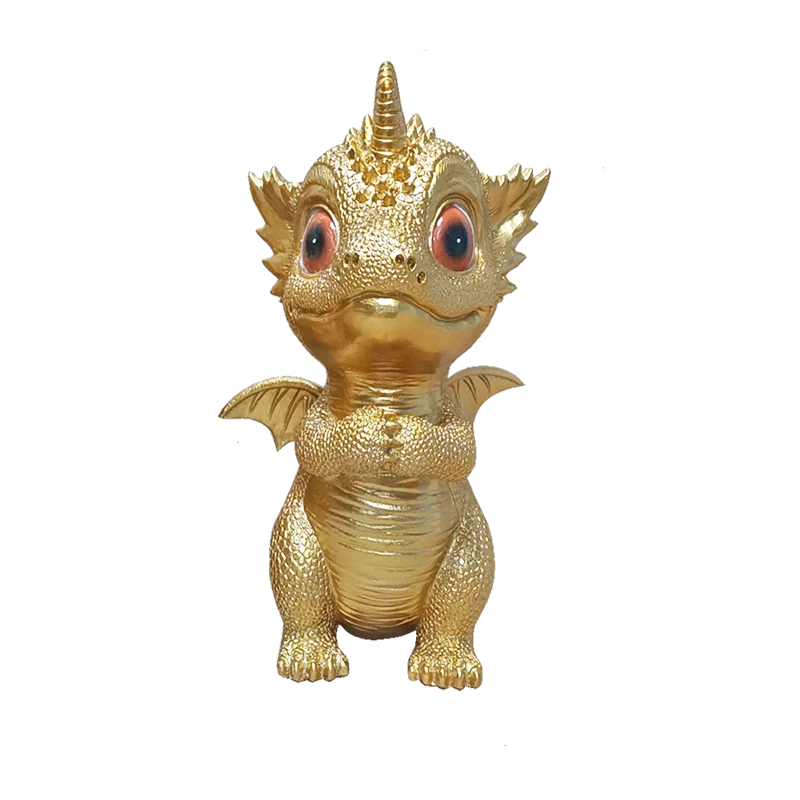 Factory customized Random color resin crafts, cute angel dinosaur ornaments for small dinosaurs Various colors