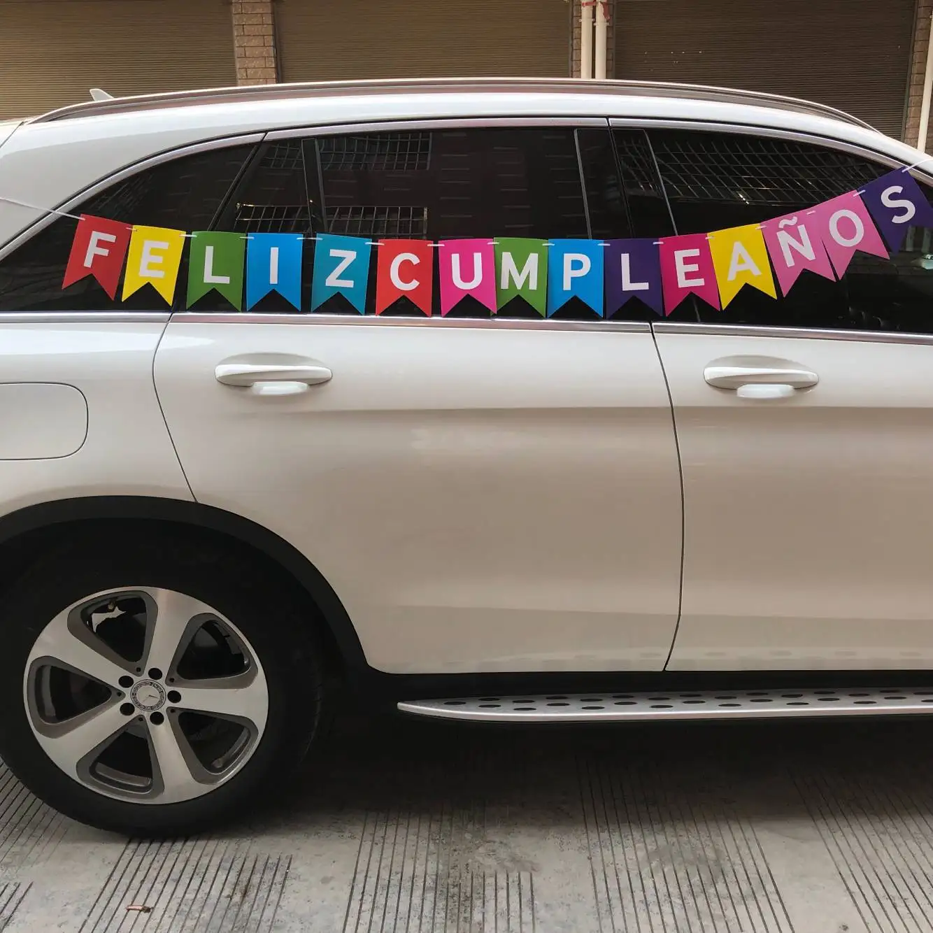 Spanish Happy Birthday Paper Banner Colorful Feliz Cumpleanos Bunting Banner Garland Flags Birthday Party Decoration