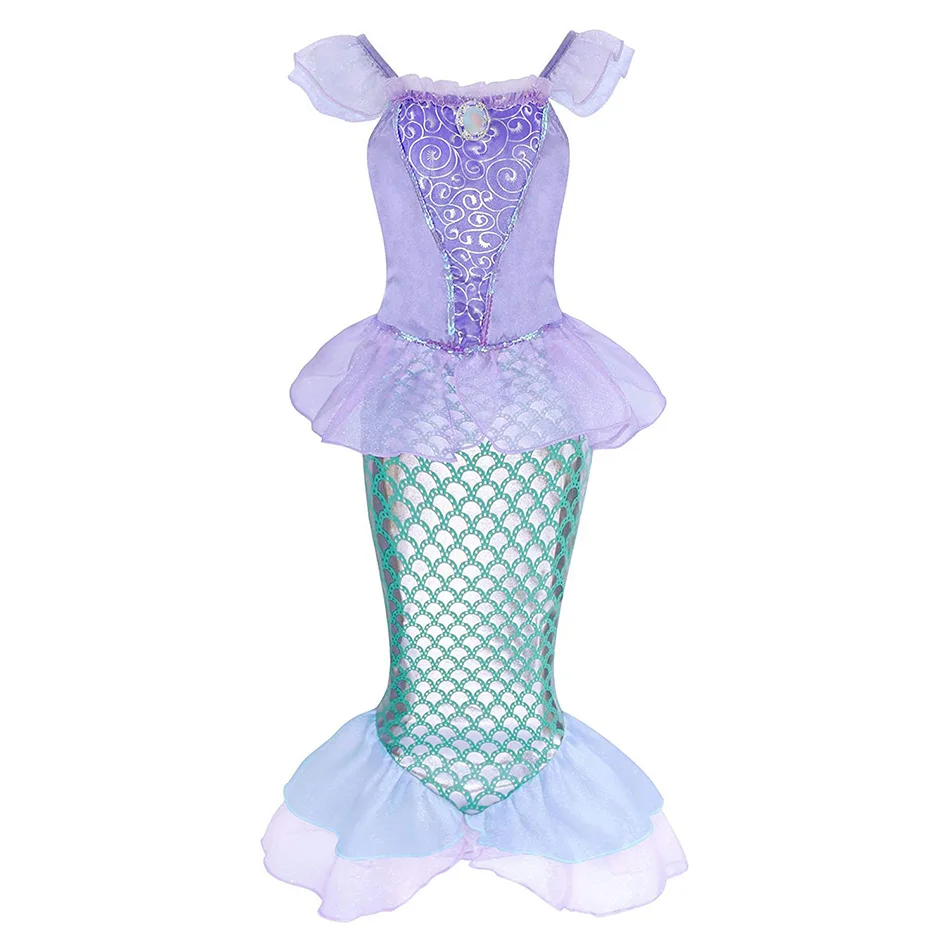 
2021 Hot Sales Girl Princess Dress Kids Little Mermaid Halloween Party Cosplay Costumes Children Anime Costumes 