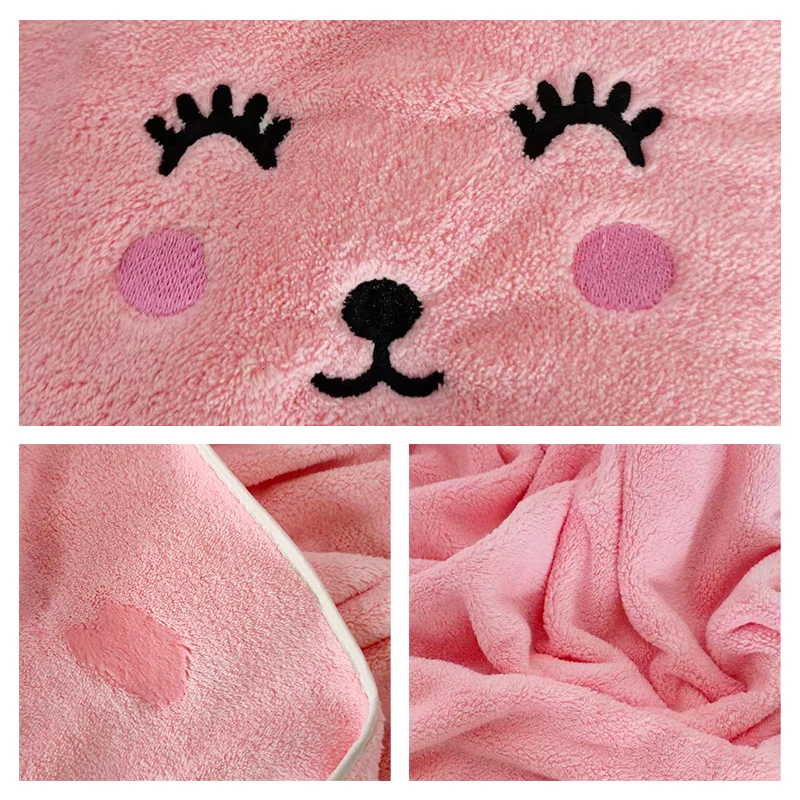 Factory Price Microfiber Coral Fleece Children Bath Towel Coral Velvet Towel