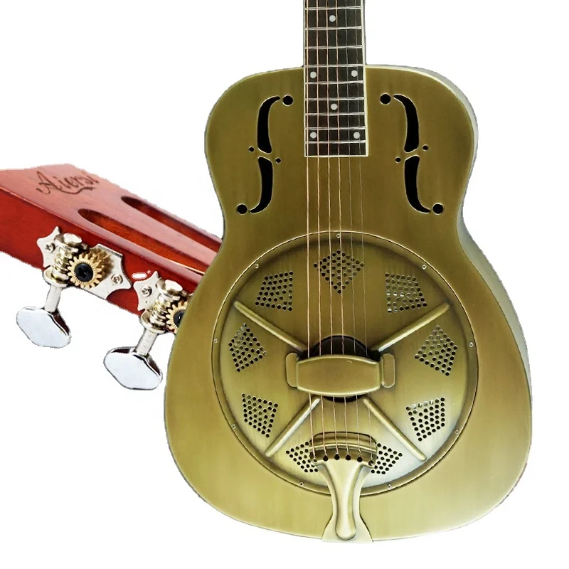 Aiersi Brand Antique Bell Brass Resonator Guitar for Sale