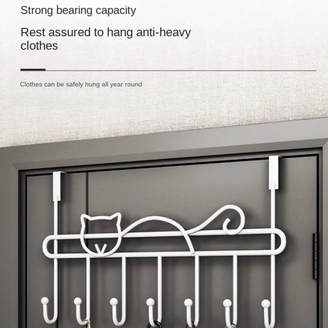 Kitchen Storage Rack Hooks Bedroom Door Rear Hook Clothes Hanger Holder Bags Towel Key Organizer Hooks