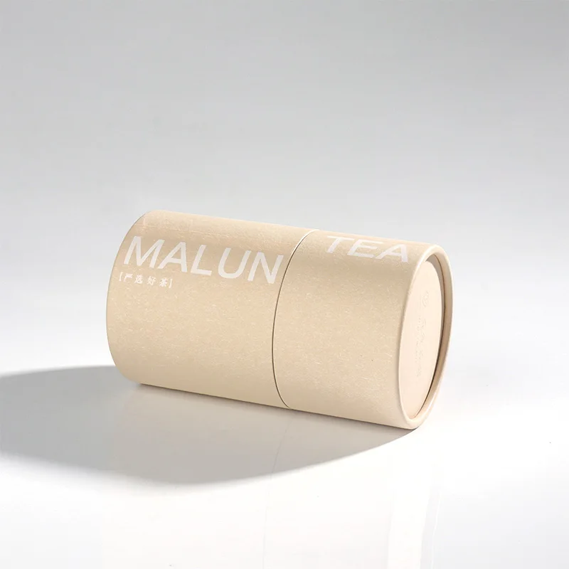 Customizable Cardboard Kraft Cylinder round Box Cylindrical Canister Paper Tube Packaging for Cosmetics