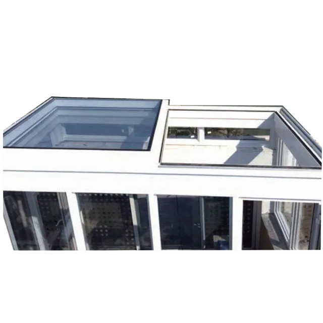 customized electric aluminum glass skylight roof window for villa basement sunroom patio access hatch