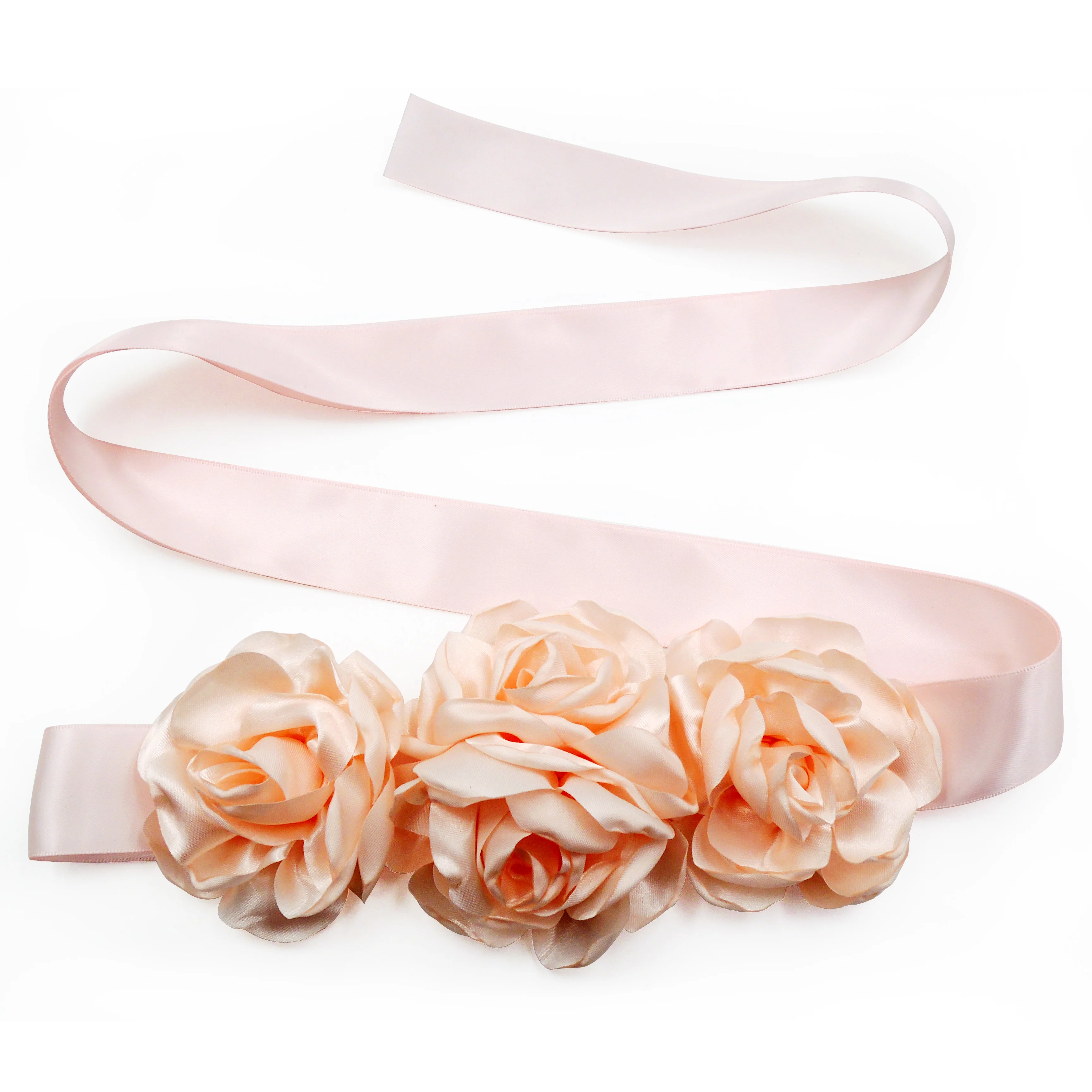 Hot Selling Handmade High Quality Girl Flower Girl Long Gown Wedding Dress Belt Flower For Decoration