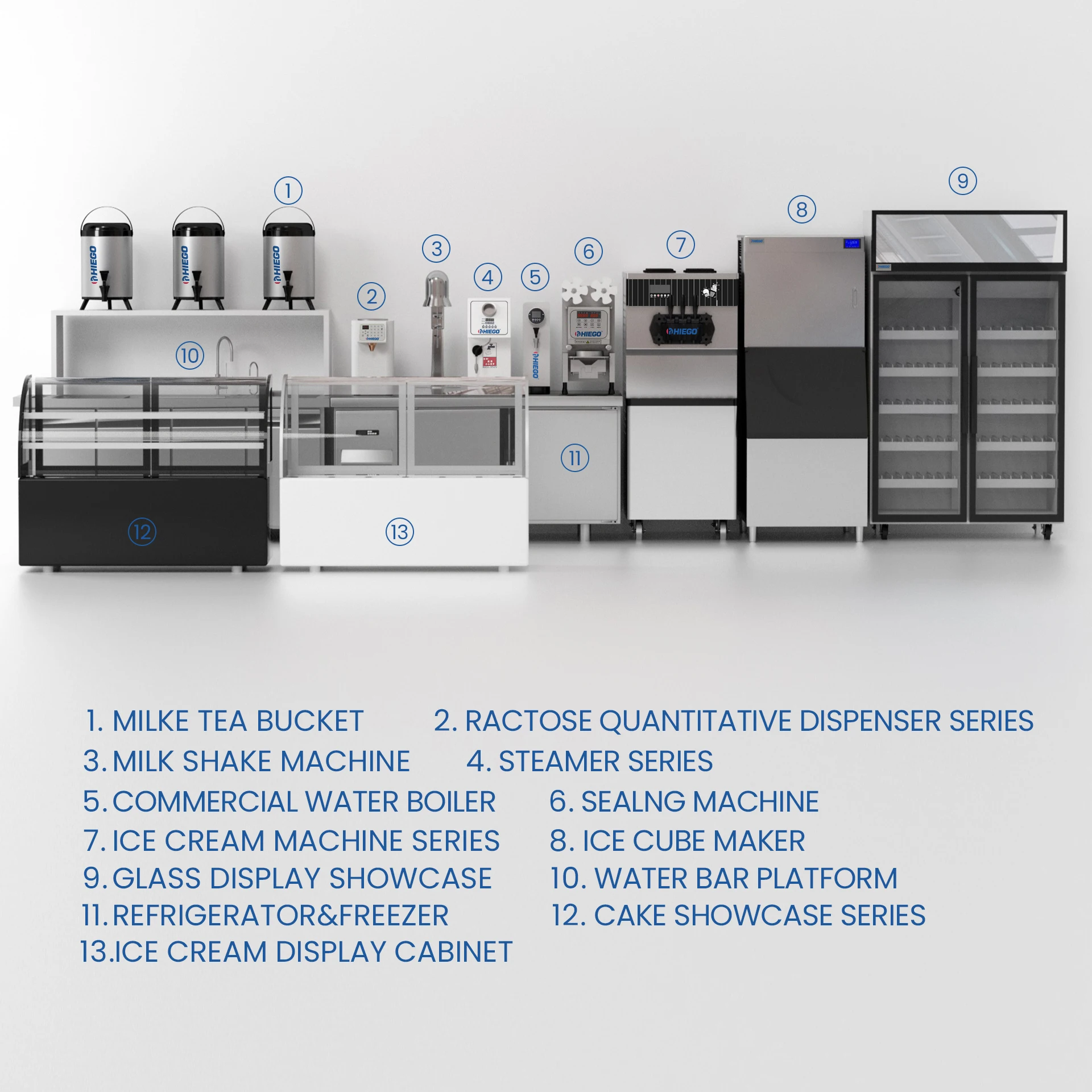Customized Milk Tea Counter Bar Bubble Tea Machine Shop Working Table All Set Bubble Tea Equipment