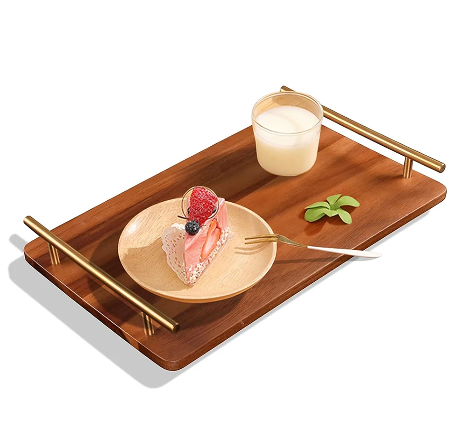 Handcrafted Rustic Vintage Wooden Boards for Serving Foods Wooden Trays with Handles Stylish Farmhouse Decor Serving Platter