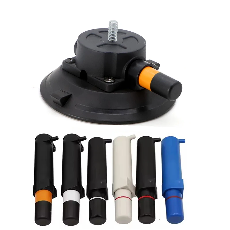5inch New Size Vacuum Suction Cup Glass Lifter Hand Pump with M6 M8 1/4 3/8 Thread for Car Roof Rack