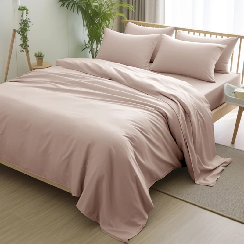 OEKO-Tex Factory High Quality Full Queen King Organic Pillowcases Sheet Duvet Cover Bedding Set 100% Bamboo Satin Bed Sets
