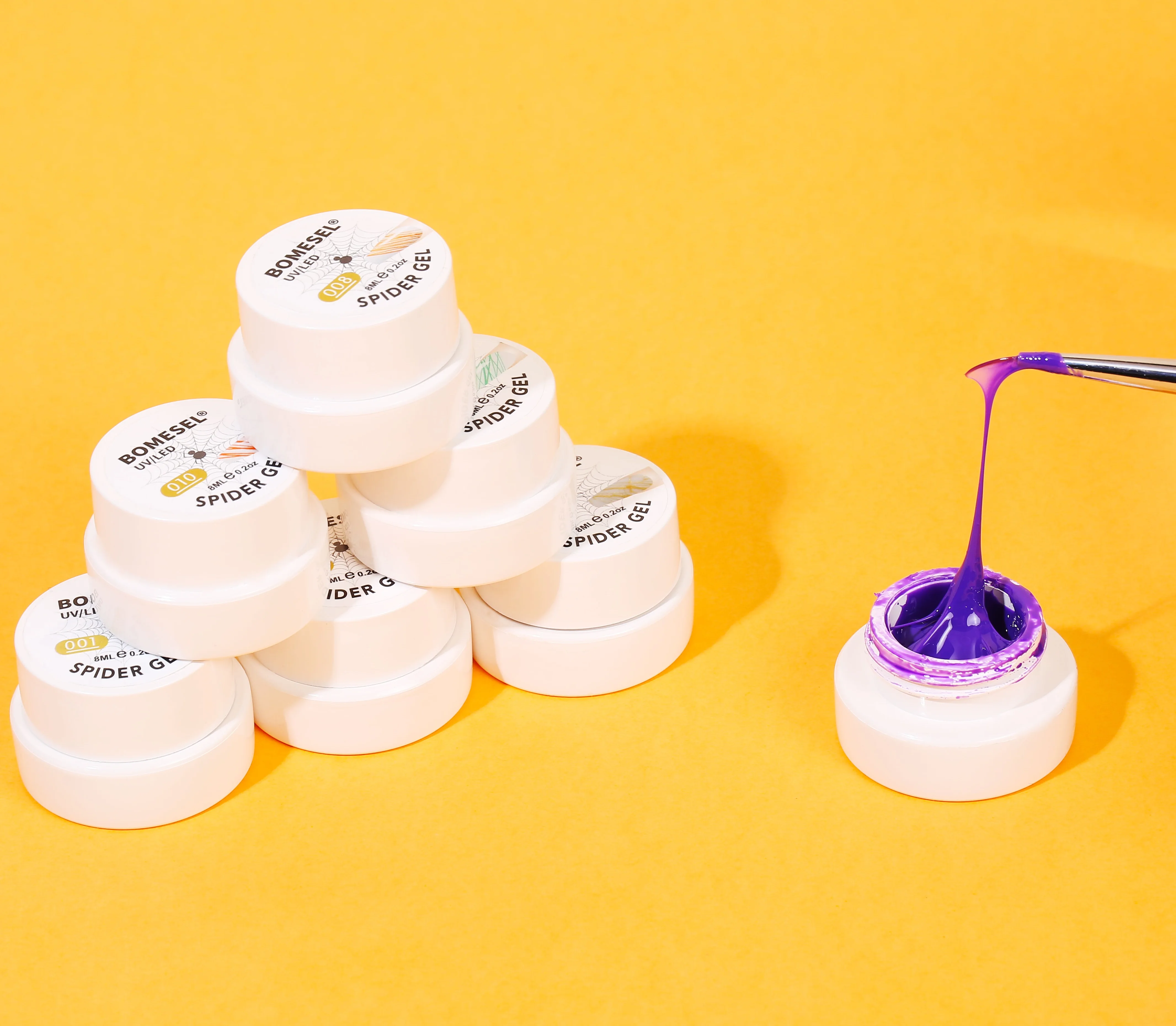 Oem/odm Private Label Wholesale Uv Gel Nail Polish Set Painting Art Pigments Color Gel Adhesive Glue