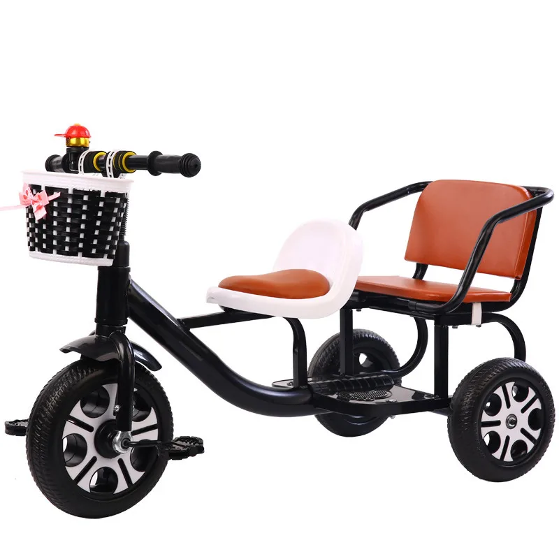 2023 Factory wholesale small kids double seat children tricycle  baby tricycle kids push tricycle