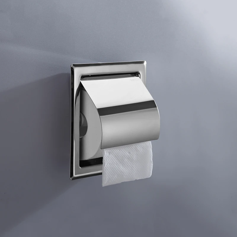 HF Commercial Washroom Stainless Steel Built-in Recessed Toilet Paper Towel Dispenser Holder