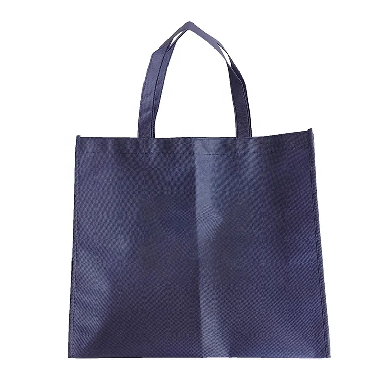 Large Custom Logo Royal Blue Non-Woven Fabric Tote Bag Handled Advertising Cotton Bag with Custom Pattern