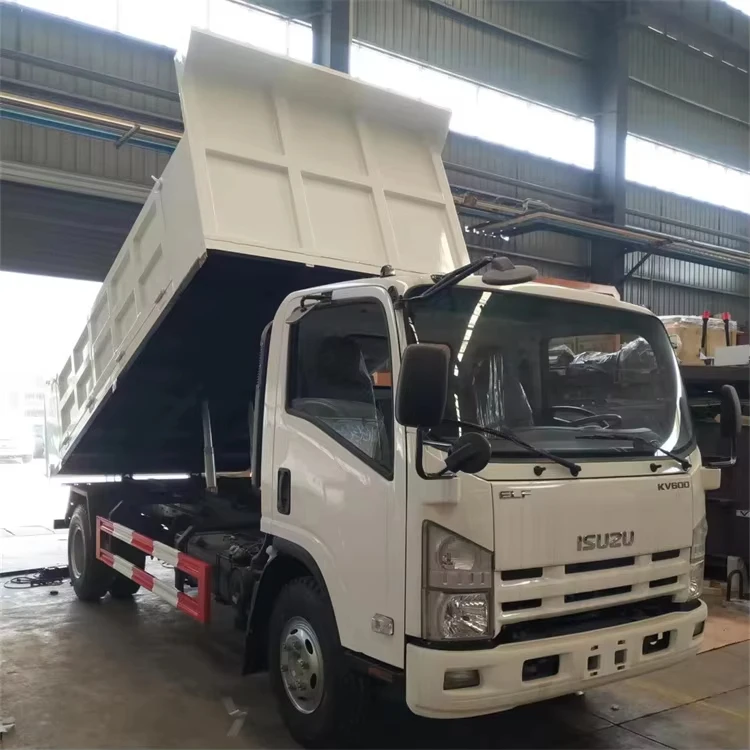 Isuzu 190 HP 4X2 Diesel Fuel Dump Truck Rear Camera Left Steering Euro 6 30t Capacity Famous Chinese Brand New Used Sale