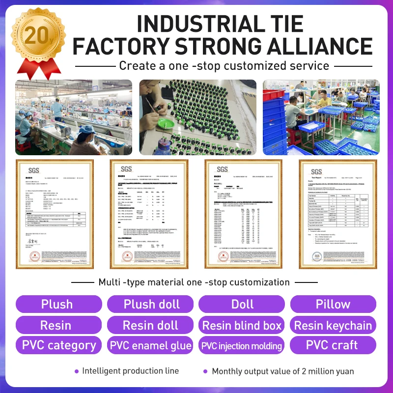 TUGE Custom Plush Toys Soft Doll Custom Plush Toy Maker Anime Stuffed Animal Customized Teddy Bears Wholesale Unisex PP Cotton