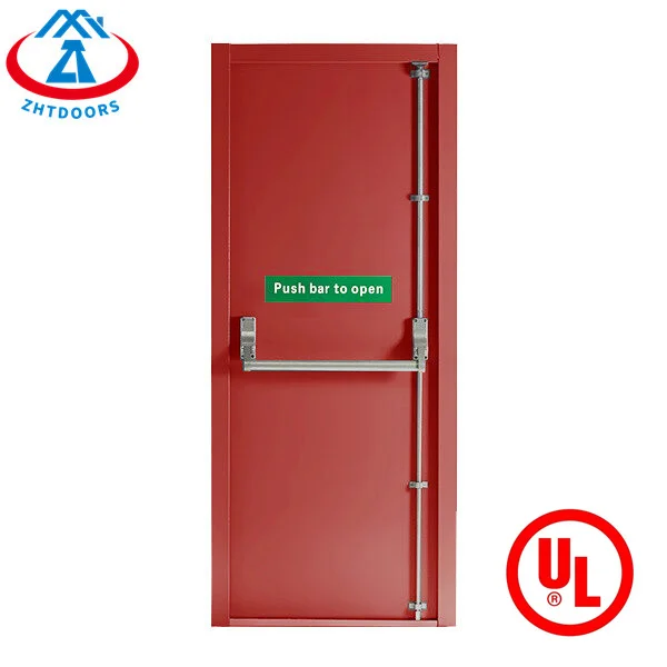 ZHTDOORS Factory wholesale price ulul certified emergency steel escape automatic door alarm 2 hours