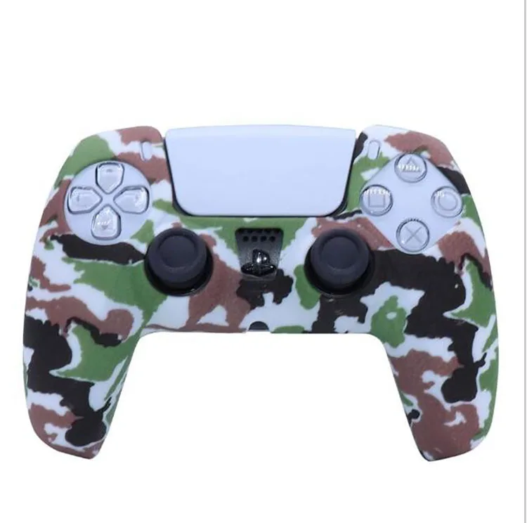 For PS5 Playstation 5 Game Controller Camo Silicone Case Camoflage Protective Soft Rubber Skin Cover