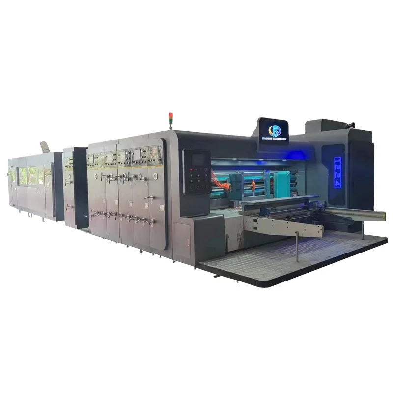 Automatic Flexo Printing Machine 3 4 5 6 Color High Speed Slotter Printer Folder Gluer line
