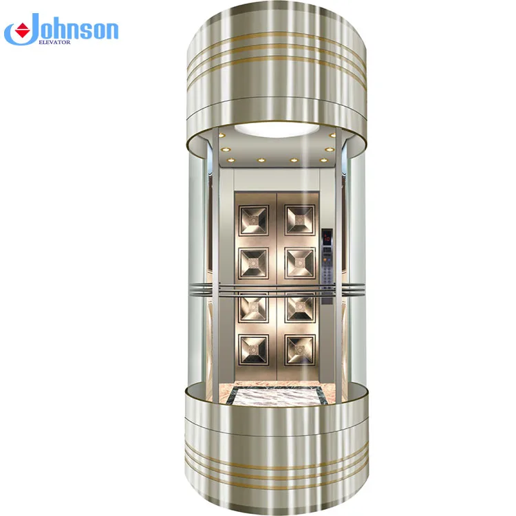 Новые уличные Желтые Дешевые стеклянные лифты, панорамные частные Лифты