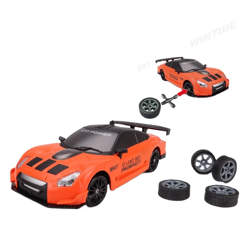 New Arrival Simulated 1:24 RC Drift Vehicle 15KM/H 4WD High Speed Racing Radio Remote Control Car Toys With Lights For Kids Gift