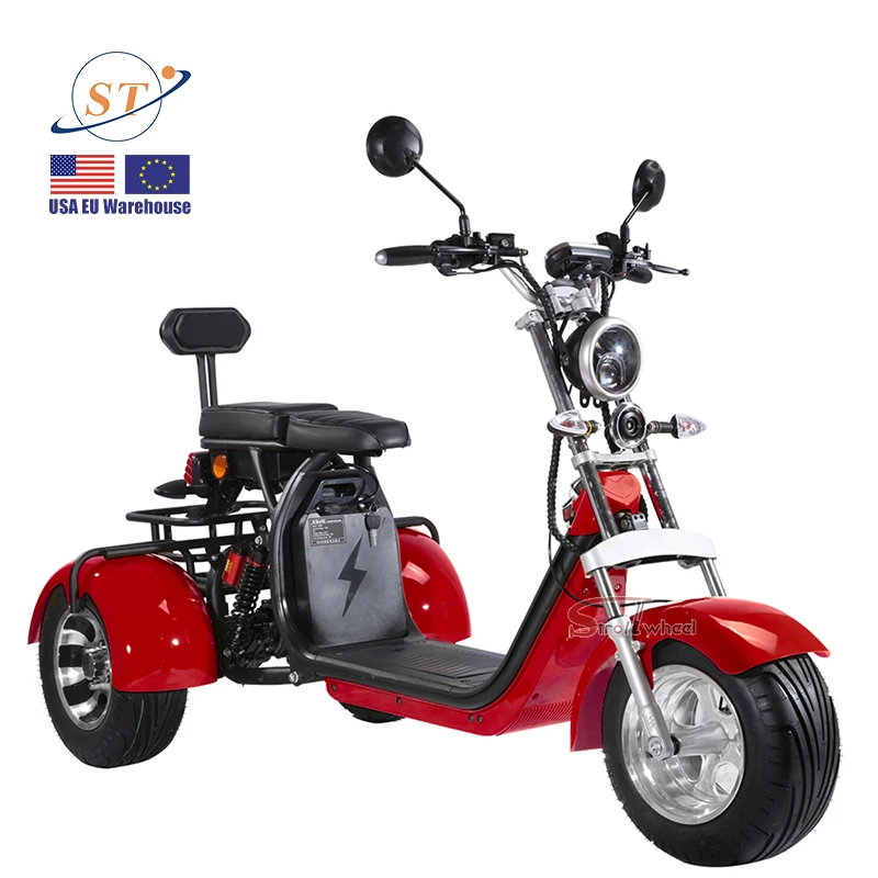 European warehouse citycoco 2000w electric motorcycle adult 3 wheel  60v 40ah battery electric scooters powerful adult
