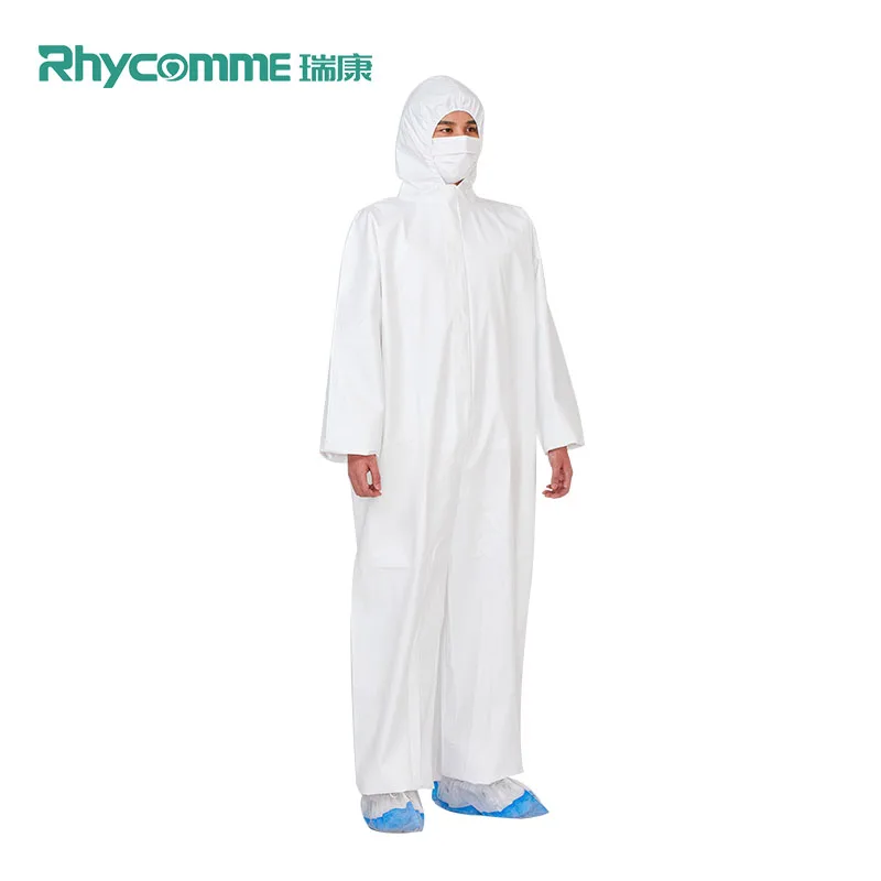 Personal Protective Equipment Chemical Protection Clean Room Disposable Coverall Hazmat Jumpsuit