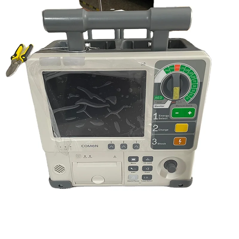 Defibrillator Monitor First AidPortable Defibrillator with AED Pacer  Thermal Recorder   Comen S8