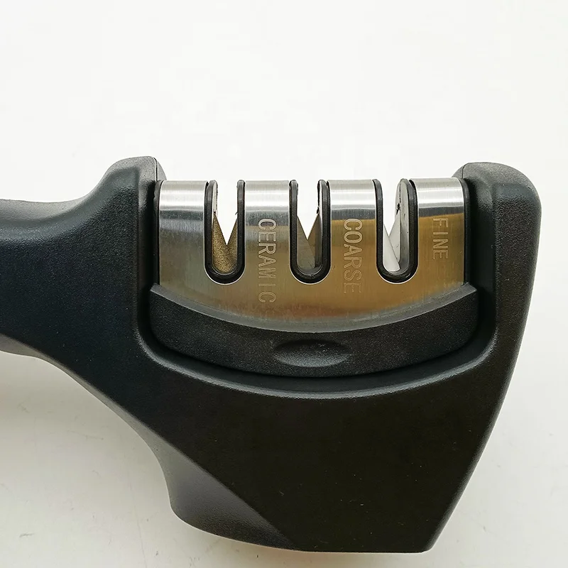 Professional Sharpening Tool Kit 3 stage Ceramic Stone Diamond Tungsten Steel Manual Kitchen Knife Sharpener