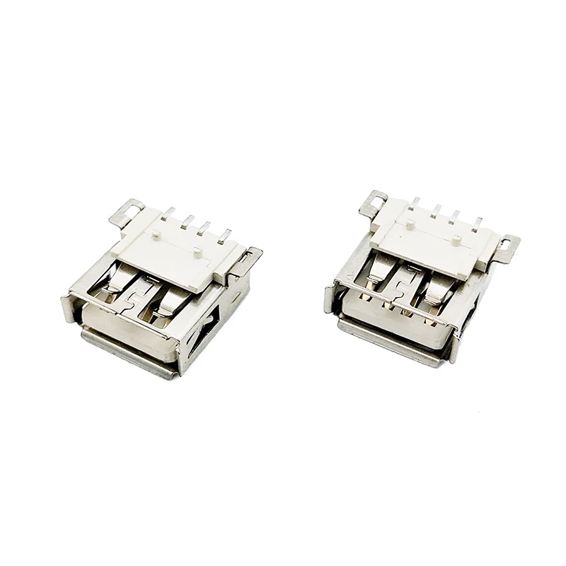 Type A USB 2.0 4PIN SMT 90 degrees female connector for PCB square pin wholely paste