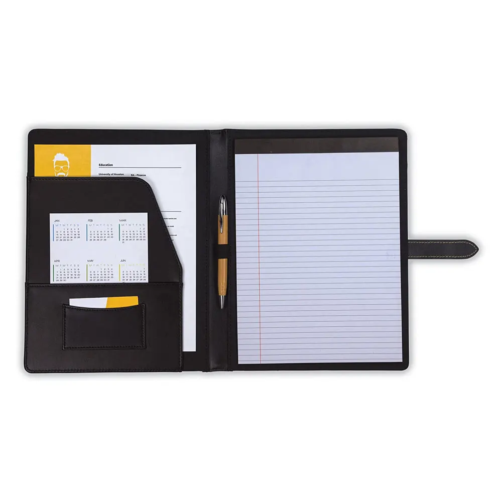 Resume Document File Organizer Business Presentation Folder Leather Padfolio Portfolio
