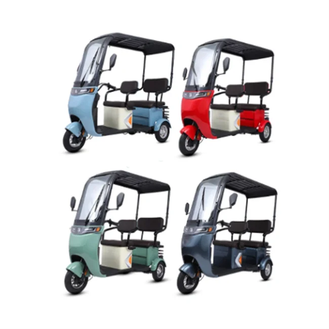 Old People Tricycle with Two Seats and Roof electro-tricycle