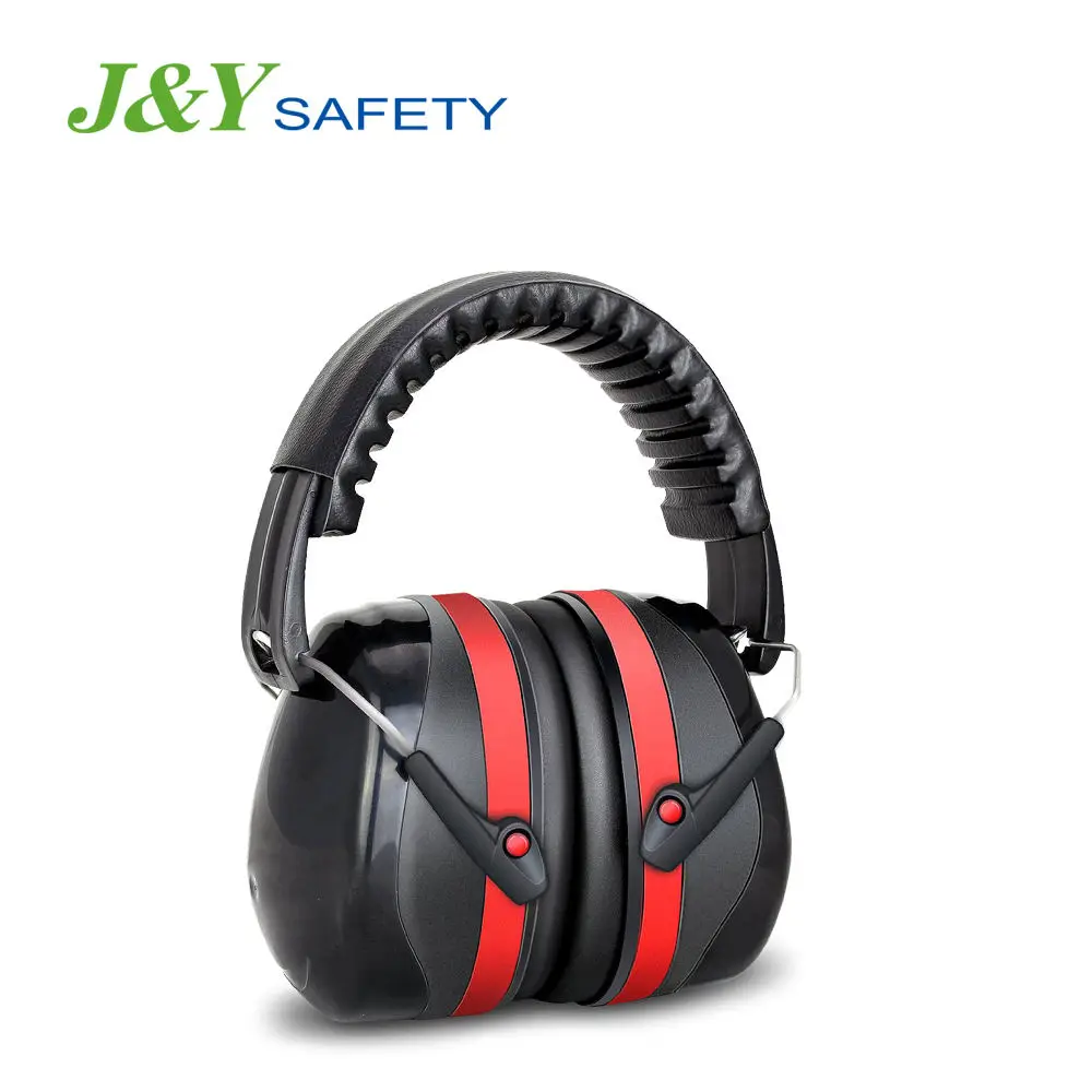 J&Y Custom Logo NRR 32 dB ABS Hearing Protection Earmuffs Safety Earmuffs