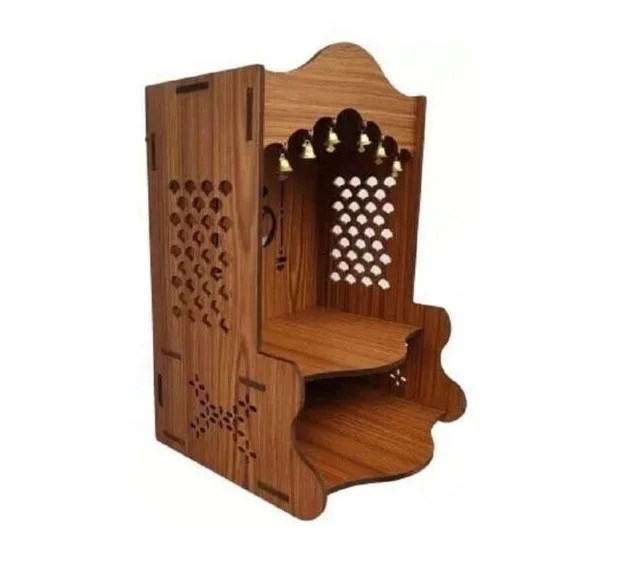 SLT New Small Wall Hanging Temple Pooja Mandir for Home Wood Temple