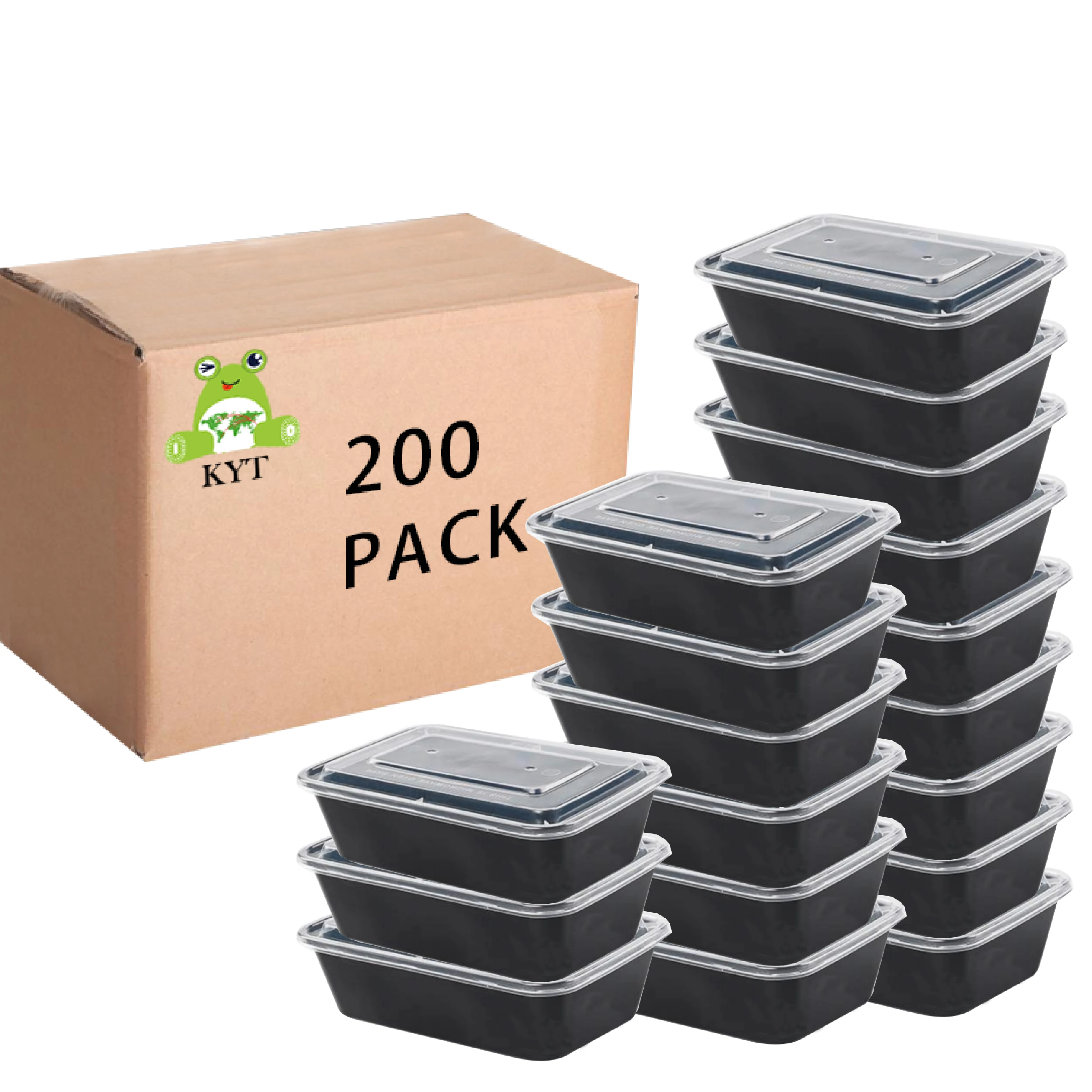 650ml square Take Away Clear Microwave PP Plastic Bento Salad Food Disposable Lunch Box With lids food grade take out container