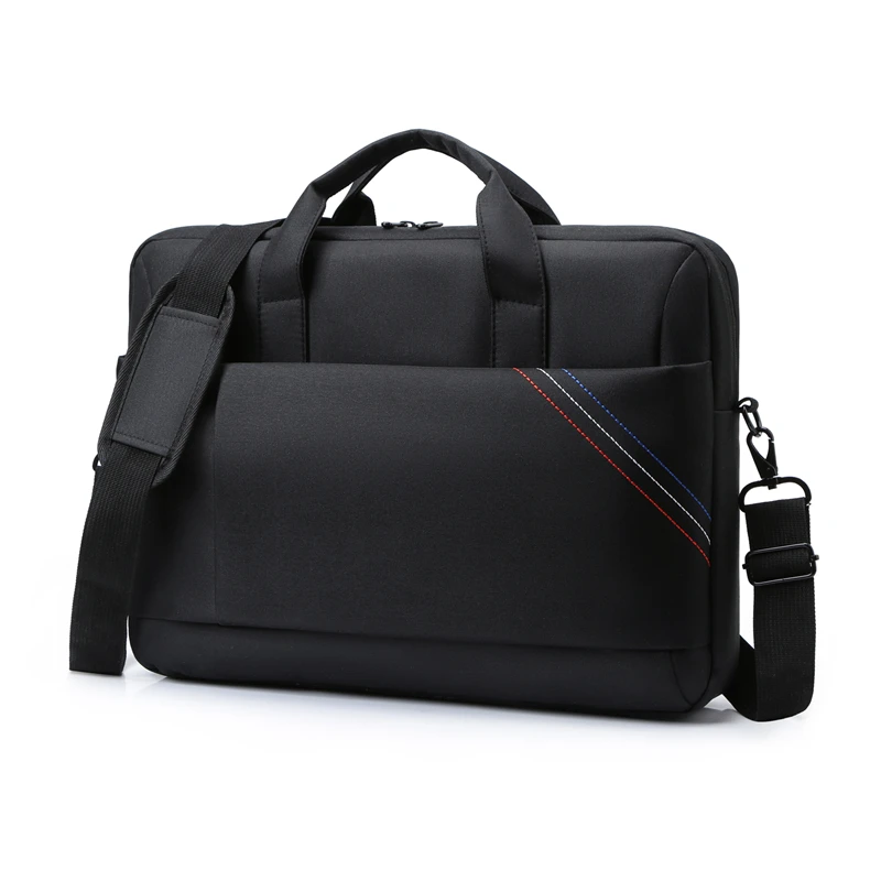 Amazon travel practical shoulder tote notebook pack polyester business 15 inches classic mens laptop bag with trolley strap