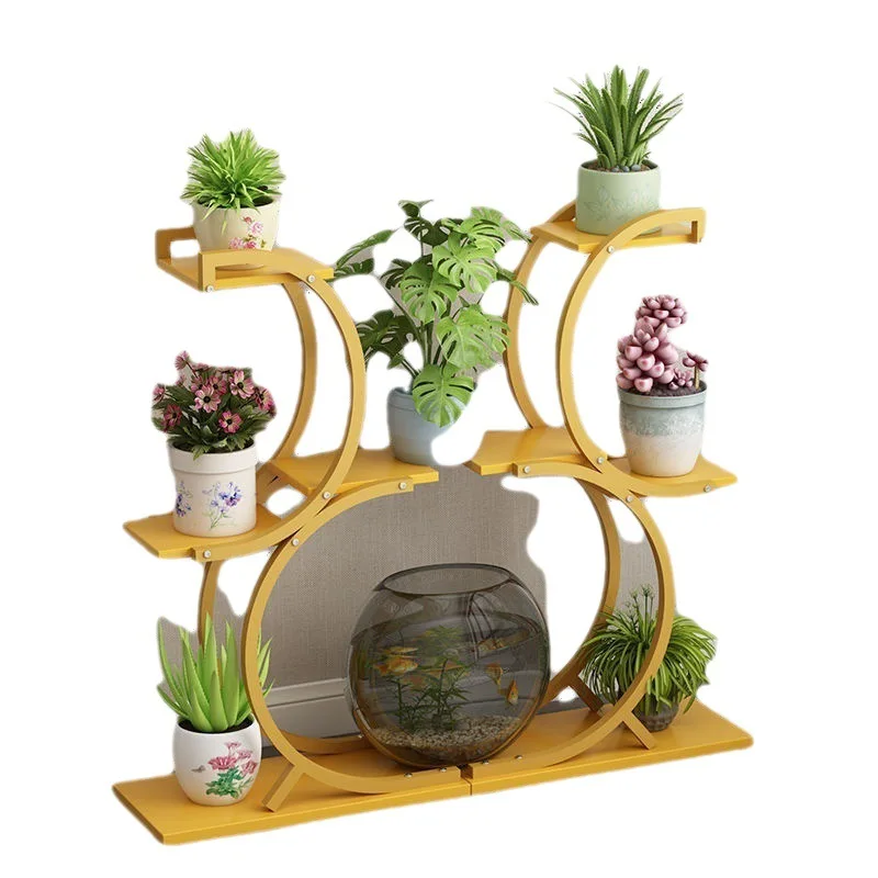 Flower shelf storage balcony creative modern simple living room interior floor-to-ceiling multi-layer flower pot rack