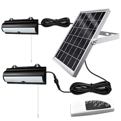 New Model LED Outdoor Motion Sensor Lights Pendant Garden Light 16.4 cord Split Double Head with Remote