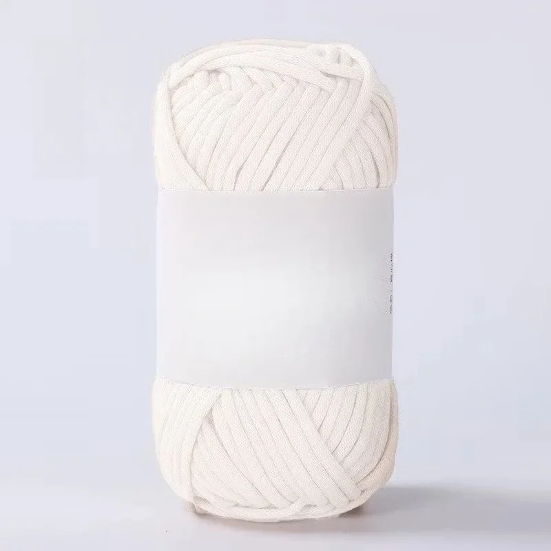 wholesale 50g 68% cotton 32% acrylic 4.0mm crochet hook Hollow cotton yarn DIY hand woven bag hat yarn