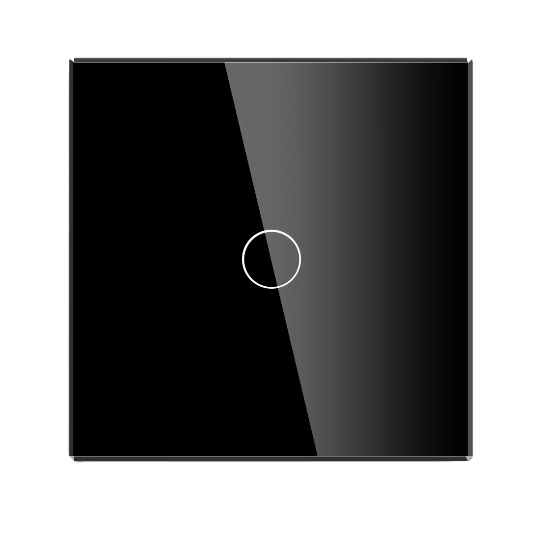 EU/UK Glass Panel 86mm 1 Gang 1 Way 300W Light Electrical Wall Touch Light Switch