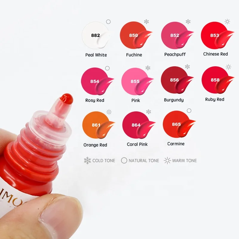 Organic Sample Ink 35 Colors Eyebrow Lip Permanent Makeup PMU Tattoo Ink Microblading Pigment