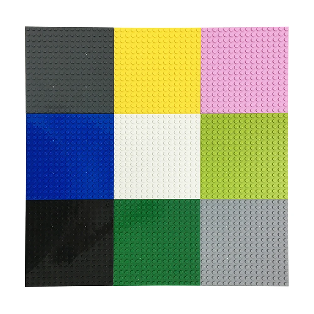 DB077-DB078 16x16 прямоугольный двусторонний 12*12 см мелкие частицы микро Кирпичи пластиковые игрушки дисплей строительный блок опорная плита