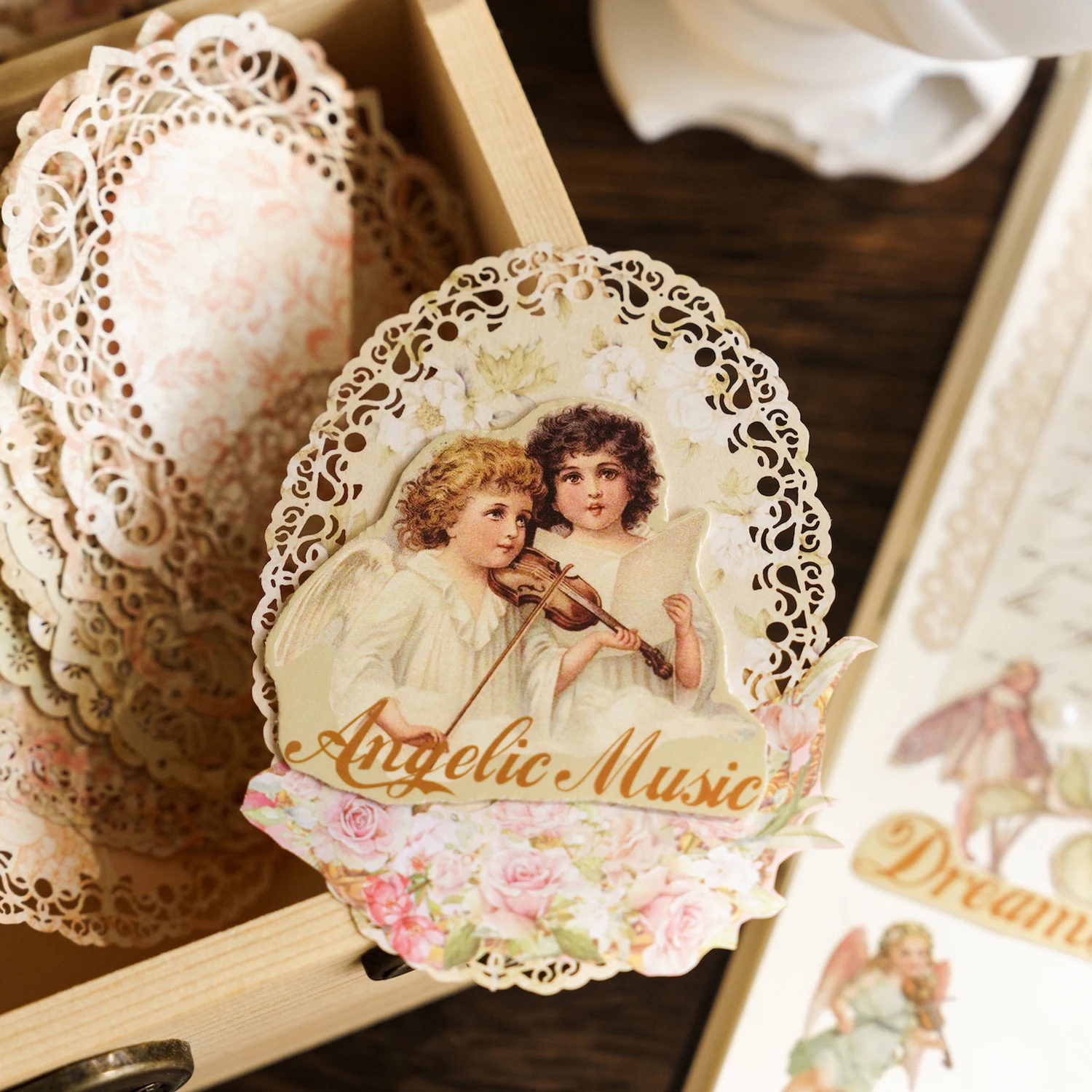 10 Pcs Floral Hollow Lace Material Paper Junk Journal Planner Scrapbooking Vintage Aesthetic Collage Decorative DlY Craft Paper