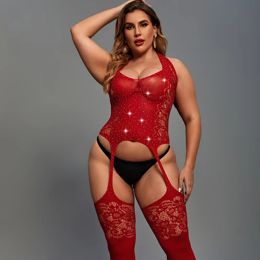 SFYB606 Selling Hot Drill Hollow Tight Sexy Lingerie Free Temptation Role Play Onesie Backless Net Clothes Sexiest Bodysuits
