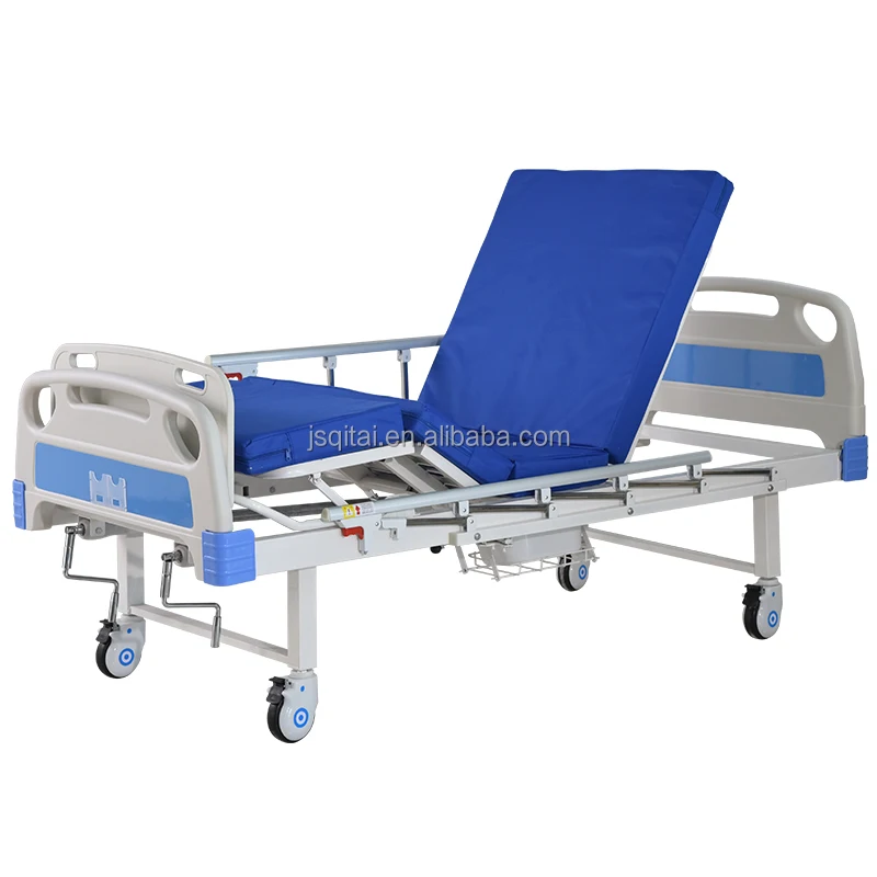 Good Quality Hot Sale Factory Price Manual 2 Cranks Medical Hospital Bed With Mattress