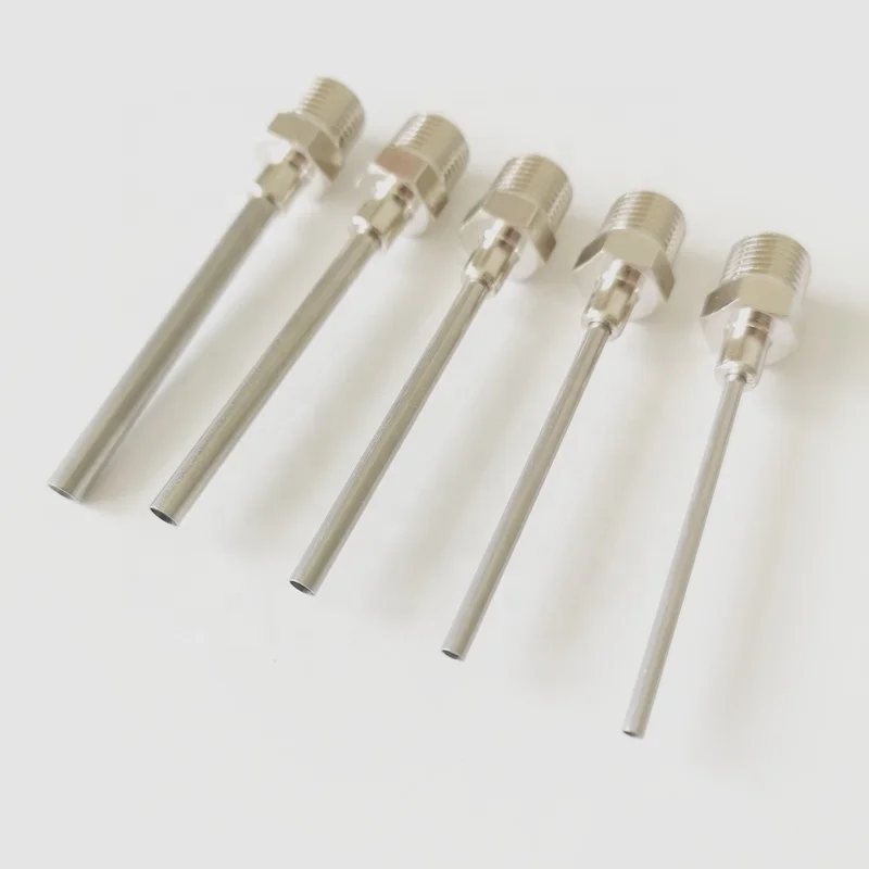 metal dispensing fill needle M6 male thread with blunt tip needles luer lock adhesive dispensing